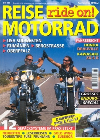 02_76.jpg REISE MOTORRAD ride on! 2/1998 – BMW R 1100 RT mit 66 kW (90 PS) nach dem Dauer-Test, BMW R 1100 GS mit 59 kW (80 PS) Test & Technik