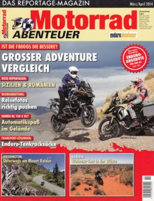 Motorrad ABENTEUER 3/4 2014 – BMW F 800 GS Adventure; BMW R 1200 GS Adventure; Test Honda NC 700 X DCT