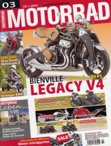 Titelseite: MOTORRAD 03/2015 – Bienville Legacy V4; Ducati Multistrada; Moto Guzzi V7 Special alt vs. neu