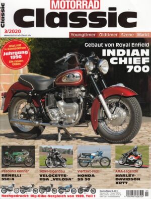 Motorrad Classic 3/2020 – Royal Enfield Indian Chief 700, Velocette „Velosa“, Honda SS 50 u. v. m.