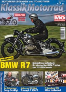 Titelseite: MO Klassik Motorrad 3/2008 - BMW R 7; Yamaha SR 500; Triumph T 100/R