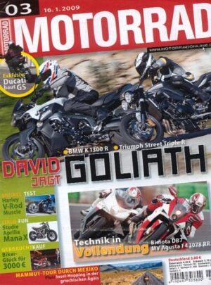MOTORRAD 3/2009 – Bimota DB7; MV Agusta F4 1078 RR 312; Test Kawasaki ER-6n; BMW K 1300 R