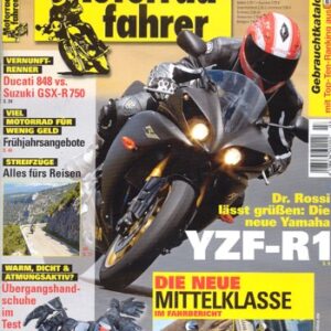 Motorradfahrer 3/2009 – Yamaha YZF-R1 mit 133,9 kW (182 PS) Test & Technik; Suzuki Gladius mit 53 kW (72 PS) Test & Technik