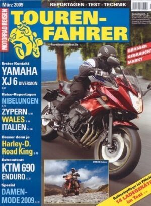 03_129.jpg TOURENFAHRER 3/2009 – KTM 690 Enduro mit 46,3 kW (63 PS) im TOUREN-Test, Yamaha XJ6 Diversion mit 57 kW (78 PS) erster Kontakt