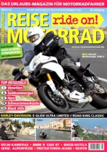 Titelseite: REISE MOTORRAD ride on! 3/2010 – Harley-Davidson Electra Glide Ultra Limited mit 84 PS im Vergleichstest