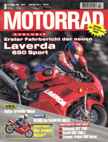 MOTORRAD 3/1995 – Test Laverda 650 Sport; Kawasaki GPZ 1100; Suzuki GSX 1100 F; Triumph Trident 900 Sprint