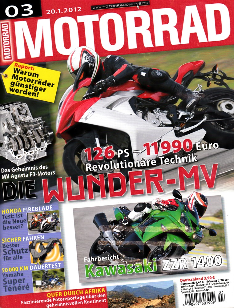 Titelbild: MOTORRAD 3/2012 – Dauertest-Bilanz Yamaha XT 1200 Z Super Ténéré