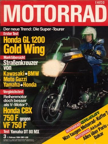 MOTORRAD 3/1984 – Test Honda GL 1200 Gold Wing mit 69 kW (94 PS) Test & Technik; Honda CBX 750 F mit 67 kW (91 PS) im Vergleichstest