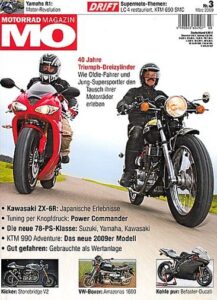 Titelseite: MO 3/2009 – Vergleich Kawasaki ER-6n vs. Yamaha XJ6/XJ6 Diversion vs. Suzuki SFV 650 Gladius