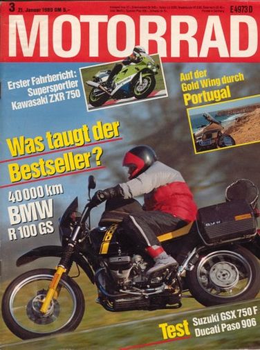 MOTORRAD 3/1989 – Test Kawasaki ZXR 750; Test Suzuki GSX 750 F; Kawasaki KMX 125 / 200; BMW R 100 GS