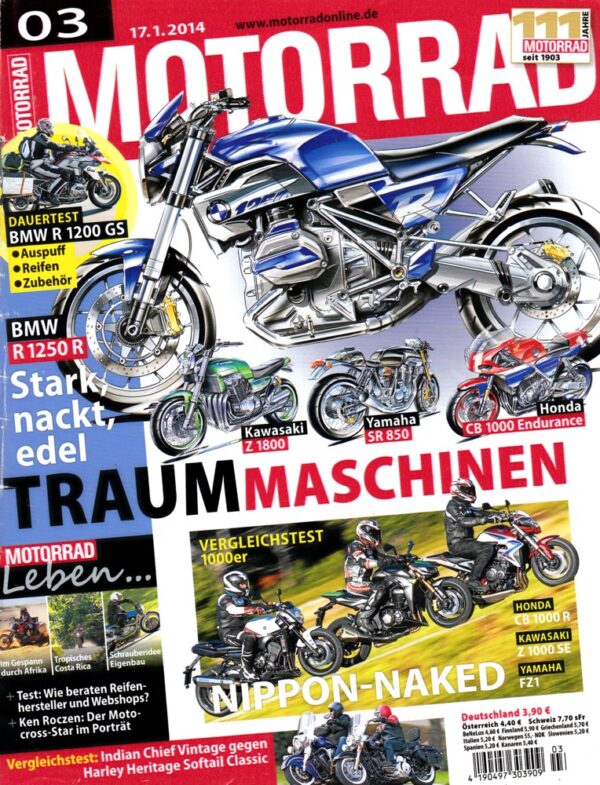 MOTORRAD 3/2014 – Dauertest/Zubehör BMW R 1200 GS; Gebrauchtkauf MV Agusta F4 750 / 1000