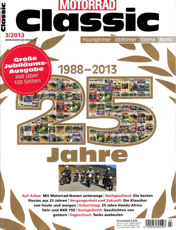 Motorrad Classic 03/2013 – BMW R 90 S im Vergleich; Honda XRV 650 Africa Twin