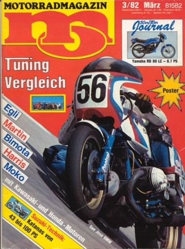 MO 3/1982 ohne Poster – Vergleich Egli-Honda CB 900 F2 vs. Moko / Harris-Magnum / Martin / Bimota -Kawasaki Z1000