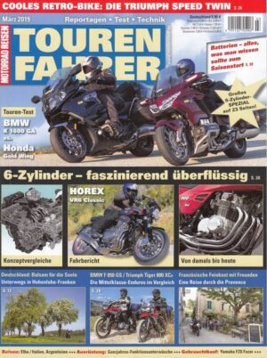 TOURENFAHRER 3/2019 – BMW F 850 GS mit 70 kW (95 PS) im Vergleichstest, Triumph Tiger 800 XCa mit 70 kW (95 PS) im Vergleichstest