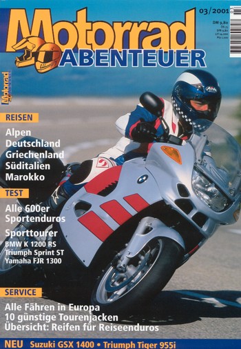 Motorrad ABENTEUER 03/2001 – Honda XR 650 R; Husaberg FE 650 E; Husqvarna TE 610 E; KTM LC4 620 SC