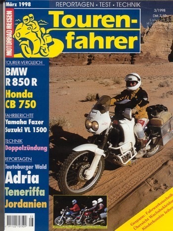 Tourenfahrer 3/1998 – BMW R 850 R mit 52 kW (70 PS) im Vergleichstest, Honda CB Seven Fifty mit 54 kW (73 PS) im Vergleichstest