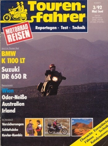 Tourenfahrer 3/1992 – BMW K 1100 LT; Suzuki DR 650 R