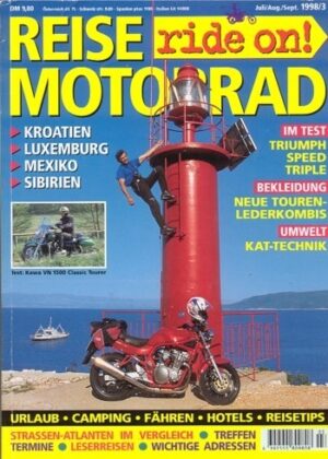 REISE MOTORRAD ride on! 3/1998 – Suzuki GSF 600 Bandit, damit unterwegs in Kroatien, Yamaha TDM 850, damit unterwegs in Luxemburg