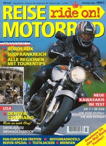 REISE MOTORRAD ride on! 3/1999 – Moto Guzzi Quota, damit unterwegs in Südfrankreich / auf Hotelsuche