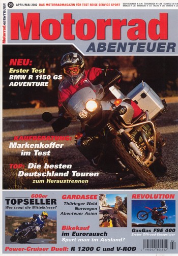 Motorrad ABENTEUER 4/5 2002 – Test BMW R 1150 GS Adventure; Suzuki GSF 600 Bandit; Yamaha XJ 600 N; Suzuki SV 650