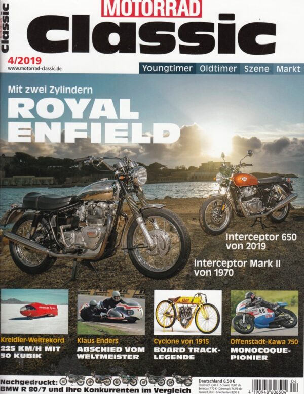 Motorrad Classic 4/2019 – Royal Enfield Interceptor 650 & Interceptor Mark II