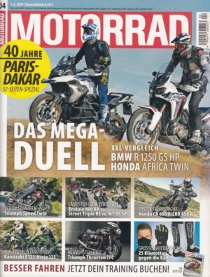 04 MOTORRAD 04/2019 – BMW R 1250 GS HP, Honda Africa Twin, Triumph Speed Twin