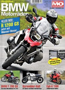 Titelseite: MO BMW Motorräder – R 1200 GS, HP4, F 700 / 800 GS, Egli BMW K 1100 – Sonderausgabe 43