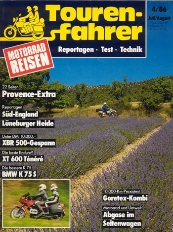 Tourenfahrer 4/1986 – BMW K 75 S; Yamaha XT 600 Z Ténéré