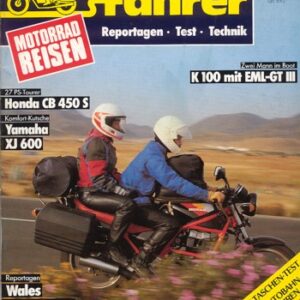 Tourenfahrer 4/1987 – Honda CB 450 S mit 20 kW (27 PS) oder 32 kW (44 PS) im Touren-Test, BMW K 100, hier mit EML GT III im Touren-Test