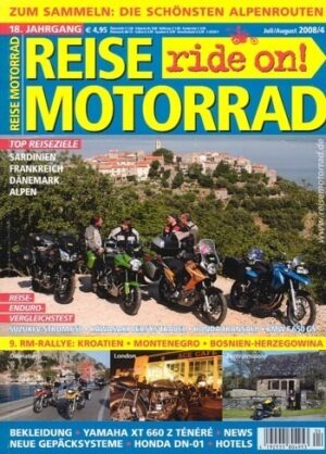 REISE MOTORRAD ride on! 4/2008 – Suzuki V-Strom 650 mit 49 kW (67 PS) im Vergleichstest, BMW F 650 GS mit 52 kW (71 PS) im Vergleichstest