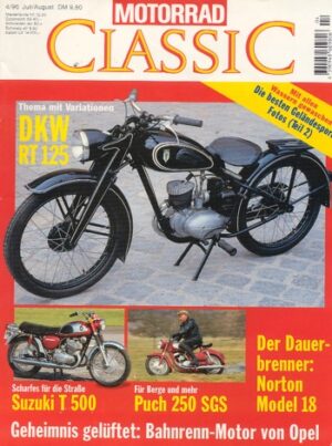 Motorrad Classic 04/1996 – DKW RT 125; Puch 250 SGS