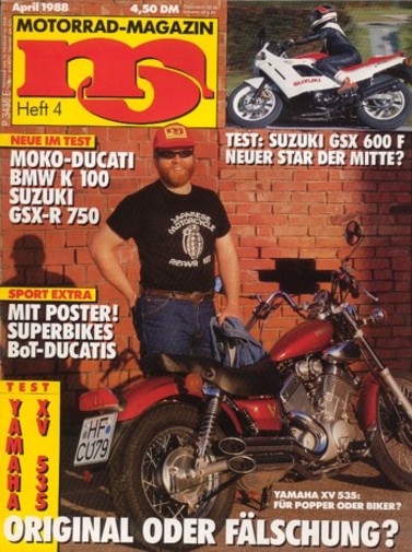 MO 4/1988 – Test Suzuki GSX 600 F; Yamaha XV 535 Virago; Moto Morini 501