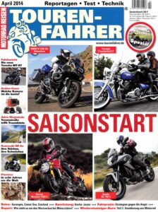 Titelseite: TOURENFAHRER 4/2014 – BMW R 1200 GS Adventure; Honda NC 750 X / Integra