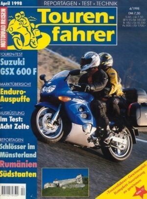 Tourenfahrer 4/1998 – Suzuki GSX 600 F mit 59 kW (80 PS) als Reise-Motorrad, Honda NT 650 V Deauville mit 41 kW (56 PS) Probefahrt
