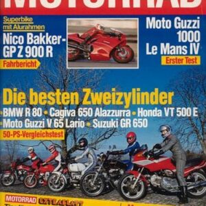 MOTORRAD 4/1985 – Moto Guzzi 1000 Le Mans IV; Yamaha Vmax; Honda CBX 750 F