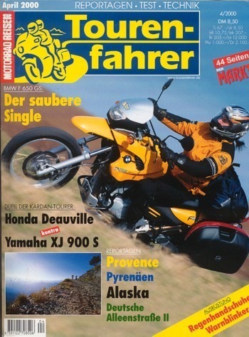 Tourenfahrer 4/2000 – BMW F 650 GS mit 37 kW (50 PS) als Reise-Motorrad, Yamaha XJ 900 S Diversion mit 66 kW (89 PS) im Vergleichstest