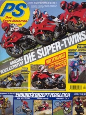 PS 4/1997 – Ducati 916 Biposto mit 80 kW (109 PS) im Vergleichstest, Honda VTR 1000 F Firestorm mit 81 kW (110 PS) im Vergleichstest