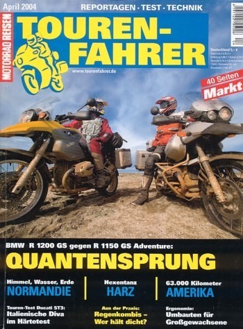 04_23.jpg TOURENFAHRER 4/2004 – BMW R 1150 GS Adventure mit 62,5 kW (85 PS) im Vergleichstest, BMW R 1200 GS mit 72 kW (98 PS) im Vergleichstest