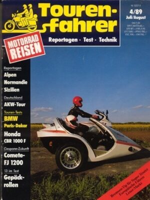 Tourenfahrer 4/1989 – Honda CBR 1000 F mit 74 kW (100 PS) im Touren-Test, BMW R 100 GS Paris-Dakar mit 44 kW (60 PS) im Touren-Test