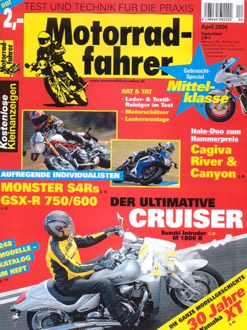 Motorradfahrer Heft 4/2006 – Ducati Monster S4Rs, Aprilia RSV 1000 R, Buell XB9SX vs. Ducati Multistrada 1000 S