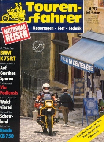 Tourenfahrer 4/1992 – BMW K 75 RT; Honda CB Seven Fifty
