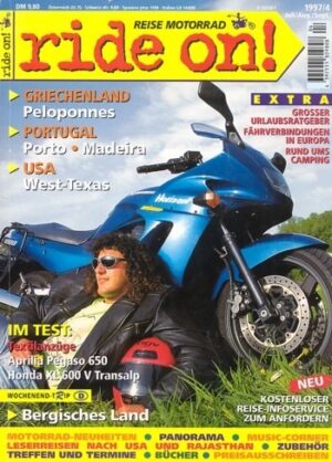 REISE MOTORRAD ride on! 4/1997 – Honda XL 600 V Transalp mit 37 kW (50 PS) im Test / Peloponnes, Aprilia Pegaso 650 mit 35 kW (49 PS) im Test
