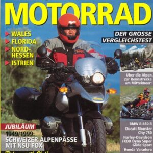 REISE MOTORRAD ride on! 4/1999 – BMW K 1200 LT, damit unterwegs in den USA / Florida, NSU Fox, damit unterwegs über Schweizer Alpenpässe