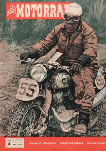 das MOTORRAD 4/1955 – Test Jawa CZ 250 ccm, Test & Technik eines Motorrad-Oldtimers