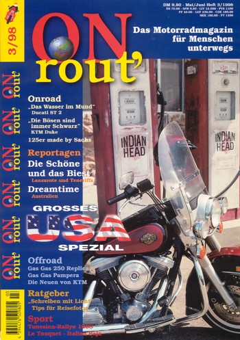 ON rout' 5/6 1998 – Test Ducati ST2; Test KTM Duke; Sachs XTC 125 / XTC-N 125 / Roadster V2 / ZZ 125; Gas Gas 250 Six Days Replica