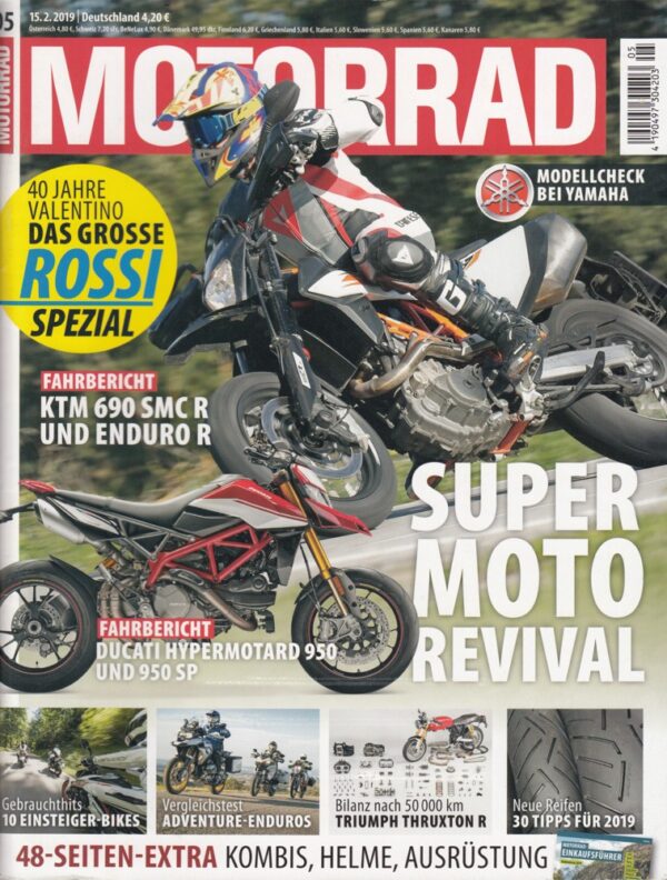 MOTORRAD 05/2019 – KTM 690 SMC R, Ducati Hypermotard 950, Triumph Thruxton R