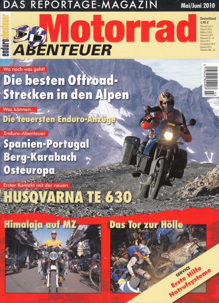 Motorrad ABENTEUER 5/6 2010 – Yamaha XT 1200 Z Super Ténéré; Test Ducati Multistrada 1200; Test Husqvarna TE 630