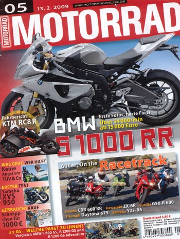 MOTORRAD 5/2009 – Top-Test Honda FireBlade mit ABS; Kult-Bike Münch 4 TTS-E 1200