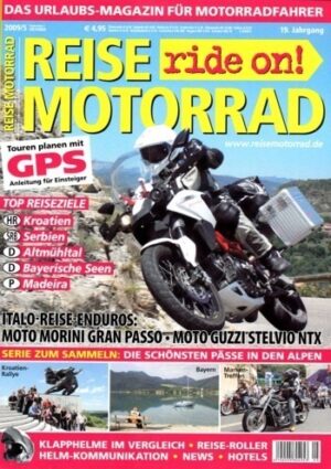 REISE MOTORRAD ride on! 5/2009 – Moto Morini Granpasso 1200 mit 87 kW (118 PS) Test & Technik