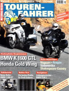 Titelseite: Tourenfahrer 5/2012 – BMW K 1600 GTL vs. Honda GL 1800 Gold Wing